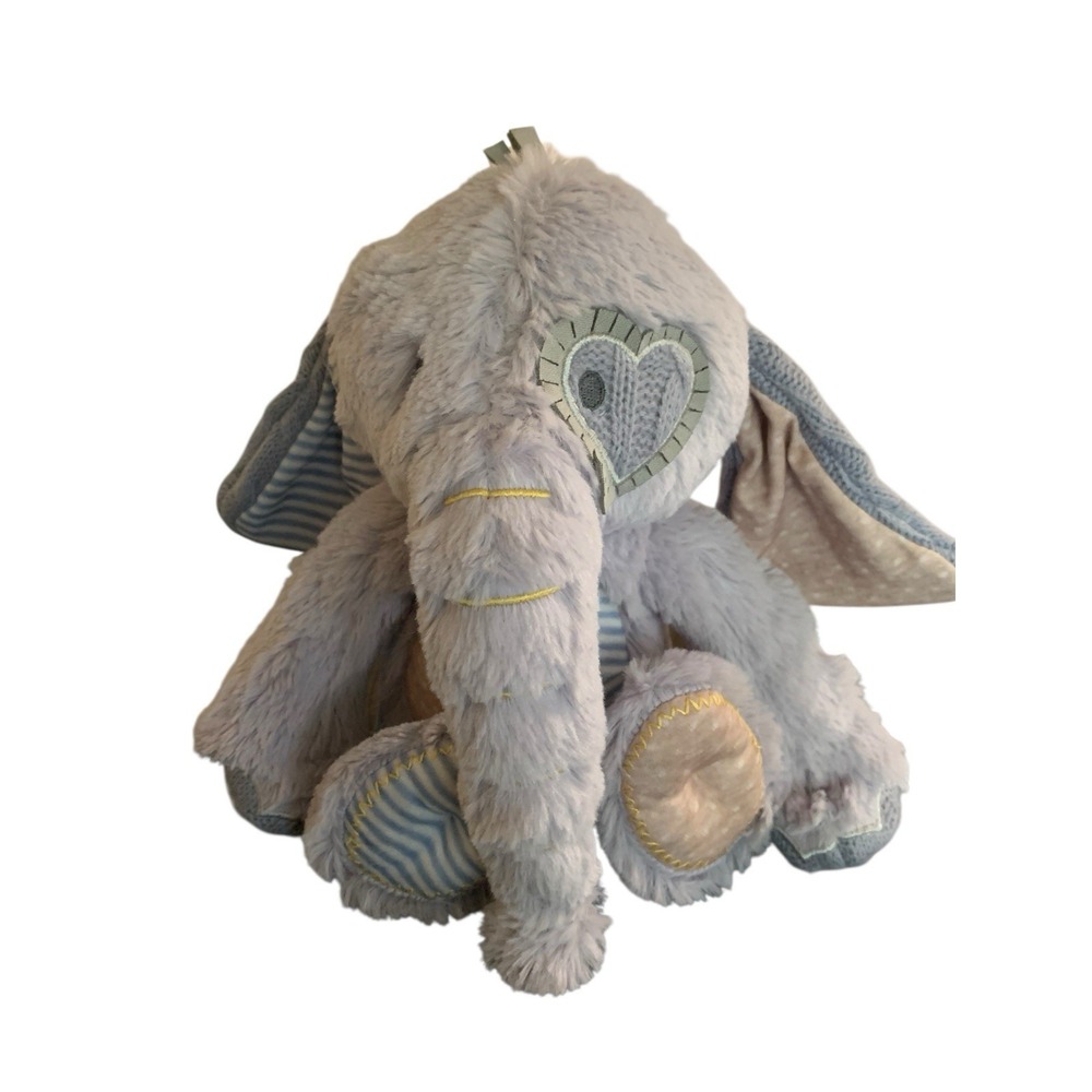 Demdaco Oddball Elephant 10" Plush Purple Lavender Striped Stuffed Animal